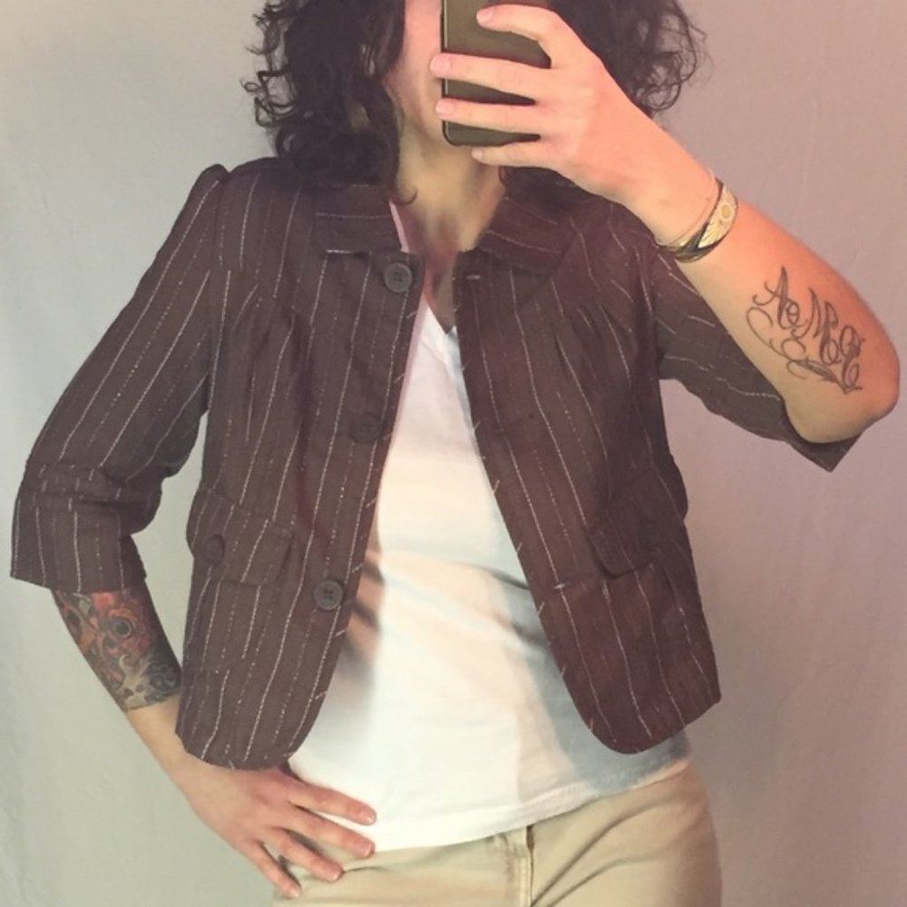 ROXY 3/4 Sleeve Cropped Jacket